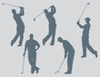 Golf Figures Vector Golf Figures Vector