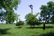 An old abandoned windmill in the field in rural Indiana