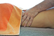 Massage treatment in spa center.