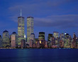 New-York city and World Center at night from Hudson river