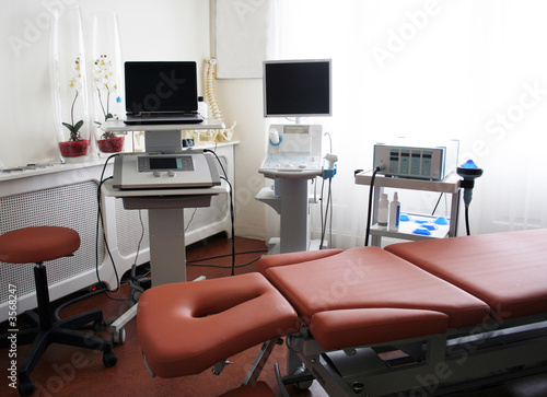 Photo: empty room in physiotherapy clinic empty room in physiotherapy clinic