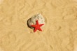 Red Star on Sand