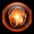 Illustration: headphones icon. ( With Clipping Path ) headphones icon. ( With Clipping Path )