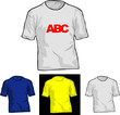 Color and White TShirt Templates.