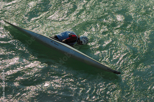 kayaking on river