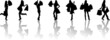 silhouette of attractive girl