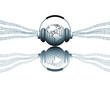 3D render of a globe with headphones