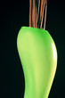 green vase