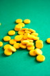 Cluster of yellow pills Cluster of yellow pills