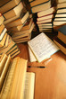 Many old books combined by a heap Many old books combined by a heap