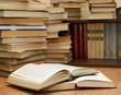 Many old books combined by a heap Many old books combined by a heap