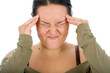 Young girl making grimace in pain