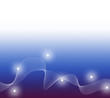 white mesh ribbon glow on blue