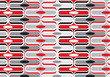retro curved rectangle red and black - illustrated background