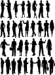 Silhouettes of business people Silhouettes of business people