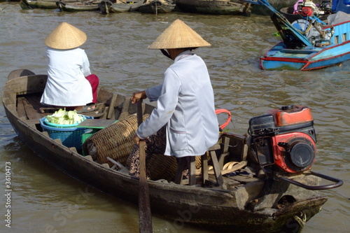 Marche flottant dans le Delta du Mekong