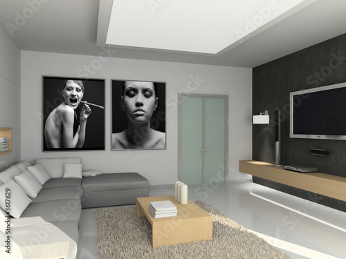 Living Room Designer on Modern Interior  3d Render  Living Room  Exclusive Design     George