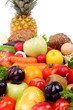 Fresh Vegetables, Fruits and other foodstuffs. Shot in a studio.