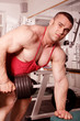 The champion in a fitness center.