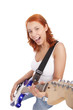 Portrait of a styled professional model. Theme: teens, music.