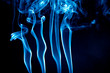 light blue smoke waves