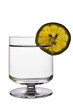 Glass of water with lemon slice with clipping path Glass of water with lemon slice with clipping path