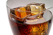Glass of cola drink with ice closeup (1) with clipping path Glass of cola drink with ice closeup (1) with clipping path