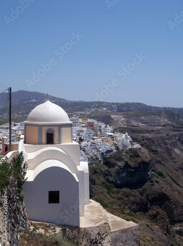 Santorini mountainside chapel