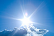 Sky with sun coming through the cloud Sky with sun coming through the cloud