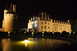 Night illumination at Chateau Chenonceau