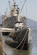 Submarine and War Ship in dock