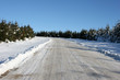 winter road covered in snow
