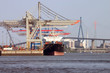 Verladeterminal vor Köhlbrandbrücke Verladeterminal vor Köhlbrandbrücke