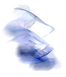 Photo: Rendered fractal abstract blue smoke isolated over white Rendered fractal abstract blue smoke isolated over white