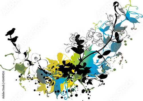 Vector: abstract floral background abstract floral background