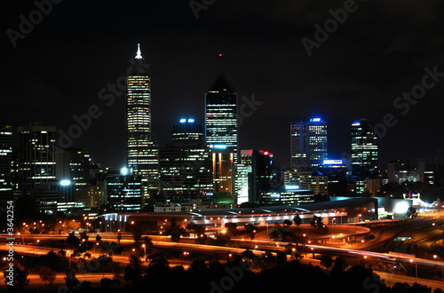perth city night vista perth city night vista