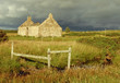 Ruined house on moorland.