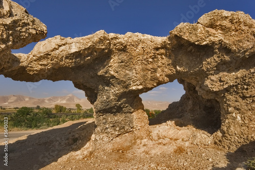 Photo: The rests of ancient mountains in the Jordanian valley The rests of ancient mountains in the Jordanian valley