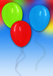 ballons holiday card with colored background