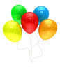 colored ballons isolated on white
