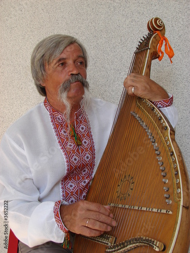 Photo: Senior ukrainian musician with bandura 9 Senior ukrainian musician with bandura 9