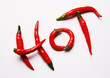 Red hot chilli peppers spelling the word 