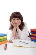 Portrait of a styled children. Theme: education..