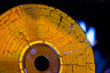 Storage medium corrupted with imagery of fire