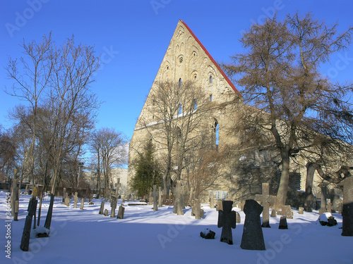 Cemetery and St. Brigitta convent ruins. Tallinn, Estonia.