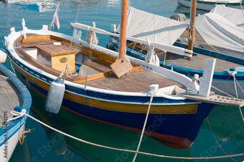 Marina in Porec showing power boats and sailboats