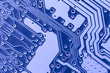 Blue circuit board macro, may be used as background