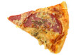 Foto: piece of pepperoni against white background piece of pepperoni against white background