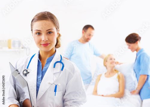 A young caring doctor A young caring doctor