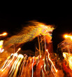 Traditional chinese dragon dance in a celebration event